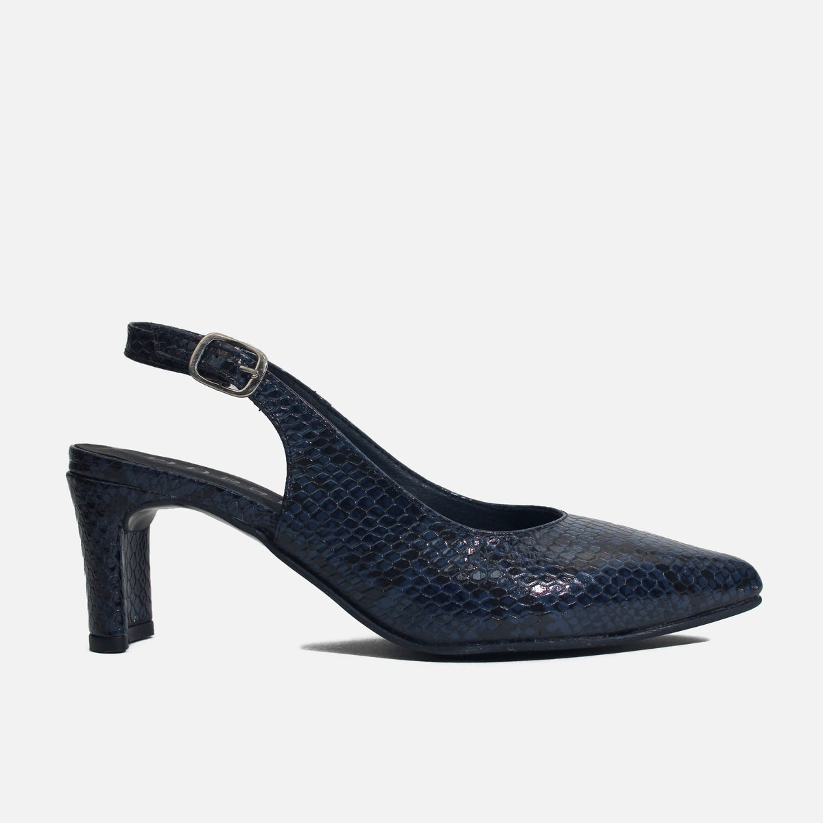 Tacones antilen de cuero para mujer - Azul
