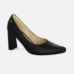 Tacones hiedra de cuero para mujer - Negro