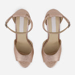 Sandalia tacon plataforma rikku de sintético para mujer - Cobre