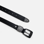 Correa lita de cuero para mujer - Negro