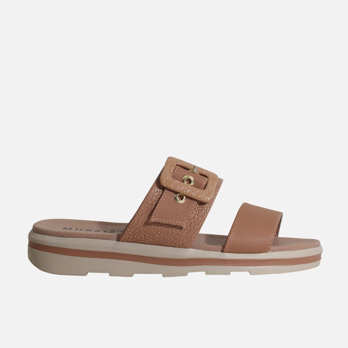 Sandalia confort mafalda de sintético para mujer - Almendra