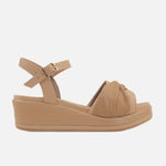 Sandalia confort nicola de sintético para mujer - Almendra