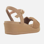Sandalia confort nicola de sintético para mujer - Almendra