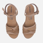 Sandalia confort nicola de sintético para mujer - Almendra