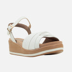 Sandalia confort nicola de sintético para mujer - Hueso