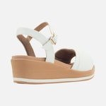 Sandalia confort nicola de sintético para mujer - Hueso