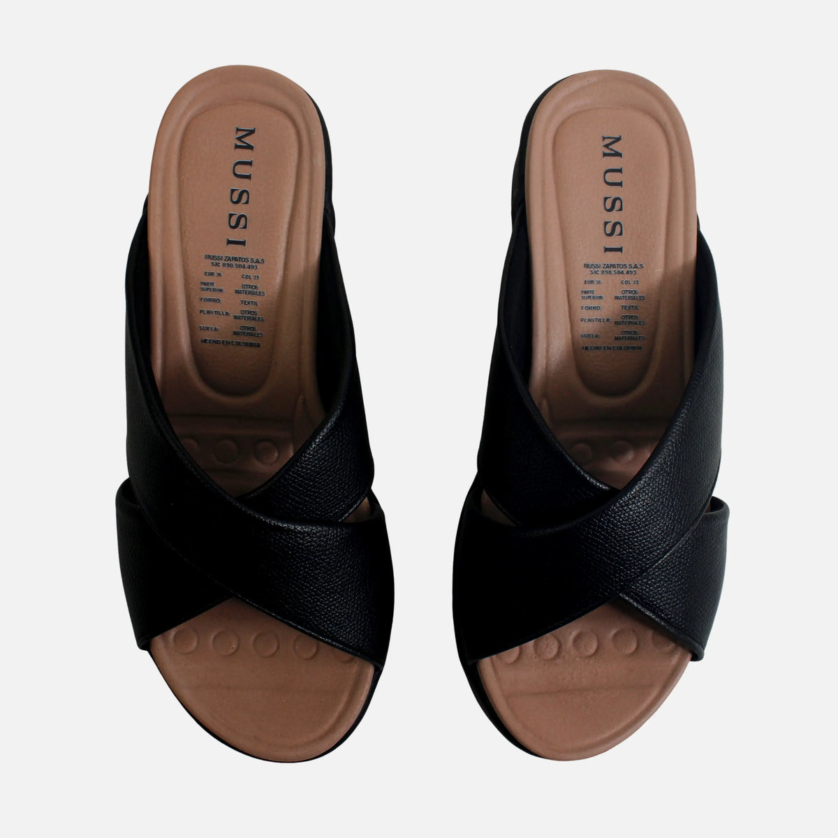 Sandalia confort leandra de sintético para mujer - Negro