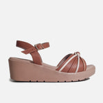 Sandalia confort madonna de sintético para mujer - Miel