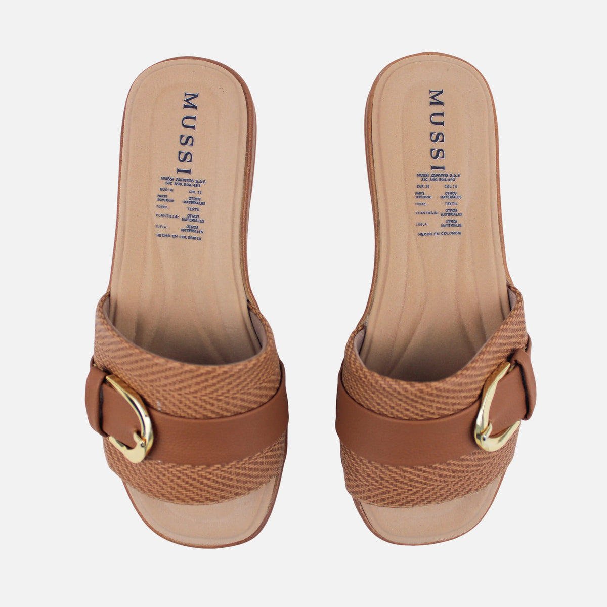 Sandalia confort amara de sintético para mujer - Miel