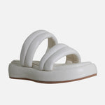 Sandalia flatform annika de sintético para mujer - Hueso