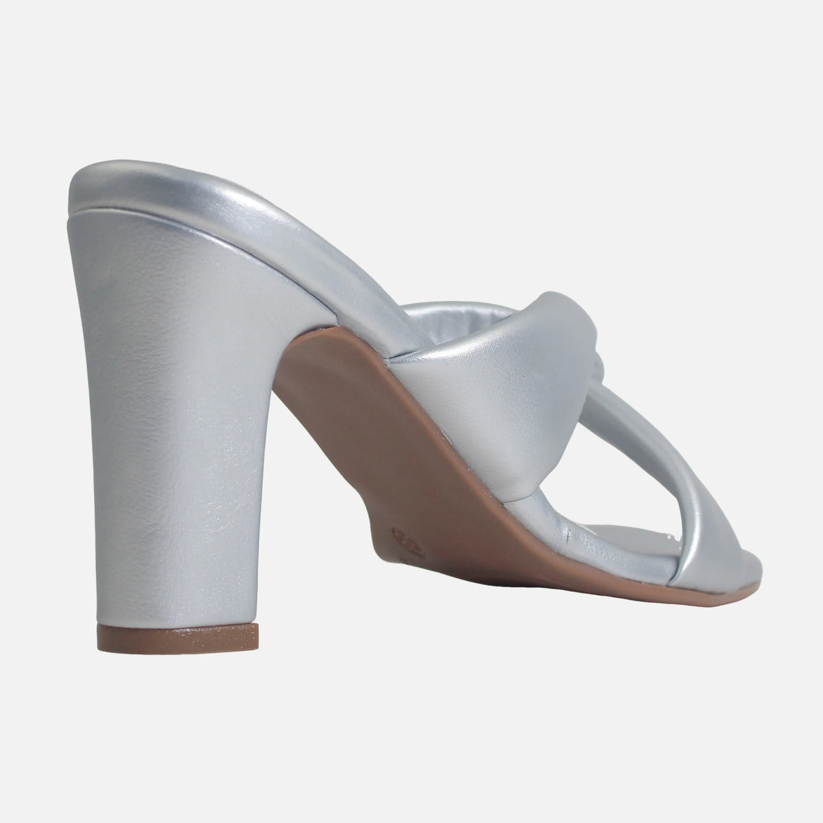 Sandalia tacon julieta de sintético para mujer - Plateado