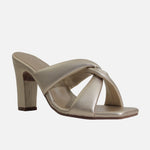 Sandalia tacon julieta de sintético para mujer - Oro