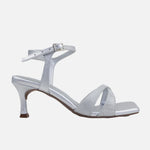 Sandalia tacon elisa de sintético para mujer - Plateado