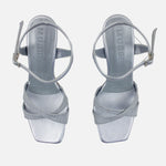 Sandalia tacon elisa de sintético para mujer - Plateado