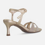 Sandalia tacon elisa de sintético para mujer - Oro