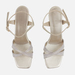 Sandalia tacon elisa de sintético para mujer - Oro