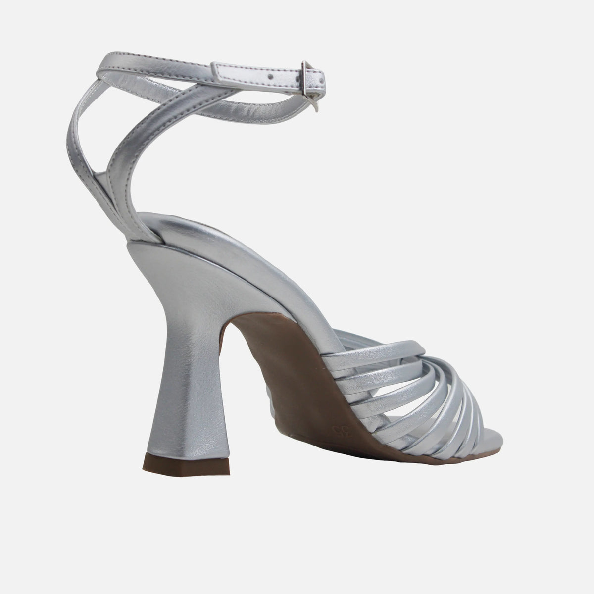 Sandalia tacon maris de sintético para mujer - Plateado