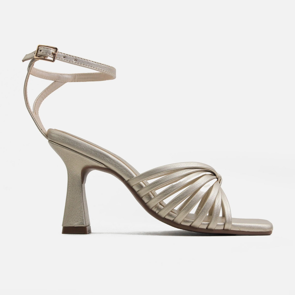 Sandalia tacon maris de sintético para mujer - Oro