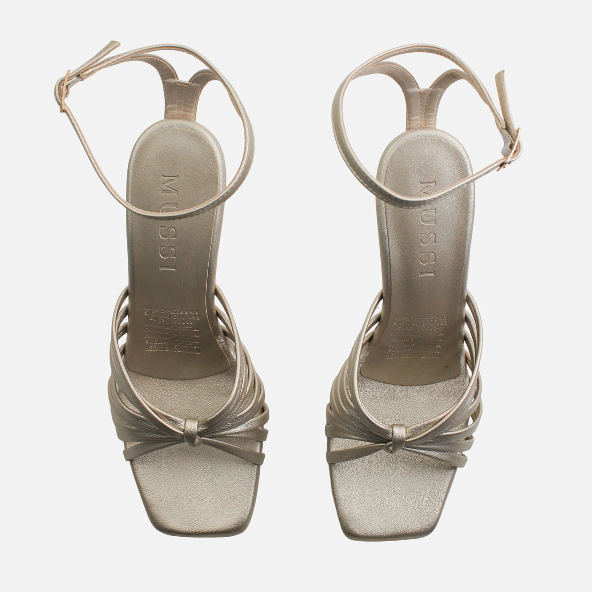 Sandalia tacon maris de sintético para mujer - Oro