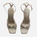 Sandalia tacon maris de sintético para mujer - Oro