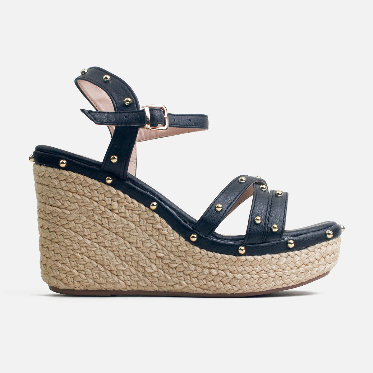 Sandalia plataforma bianca de sintético para mujer - Negro