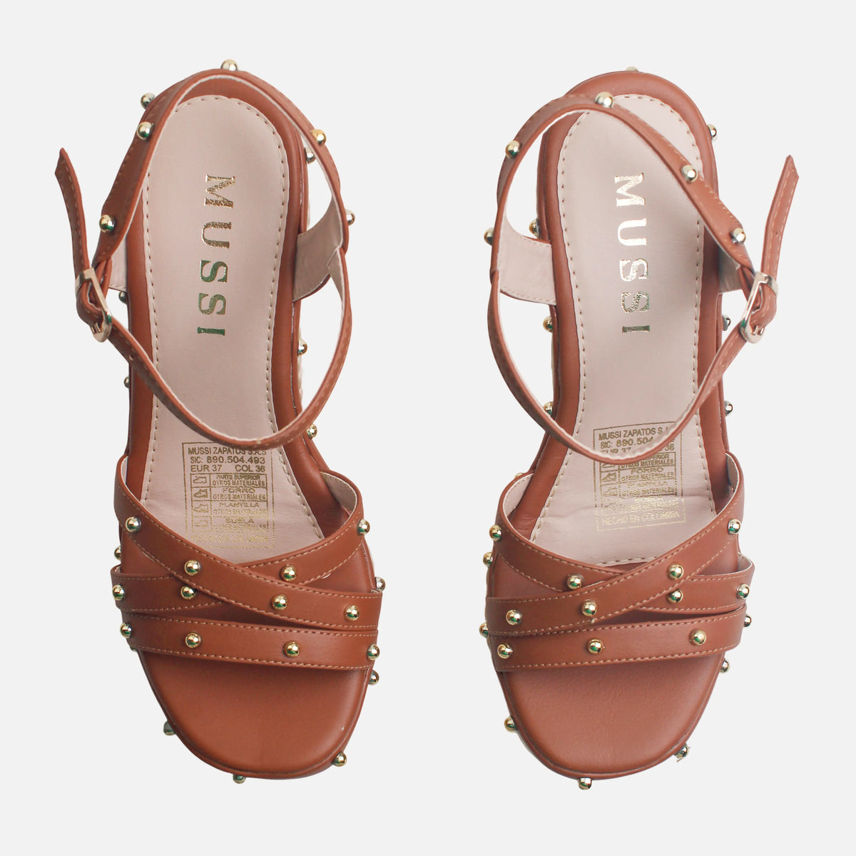 Sandalia plataforma bianca de sintético para mujer - Miel