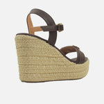 Sandalia plataforma sanna de sintético para mujer - Café