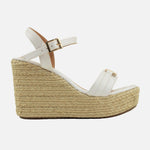Sandalia plataforma sanna de sintético para mujer - Hueso