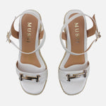 Sandalia plataforma sanna de sintético para mujer - Hueso