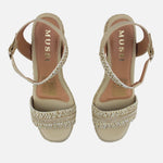 Sandalia plataforma suzie de sintético para mujer - Beige