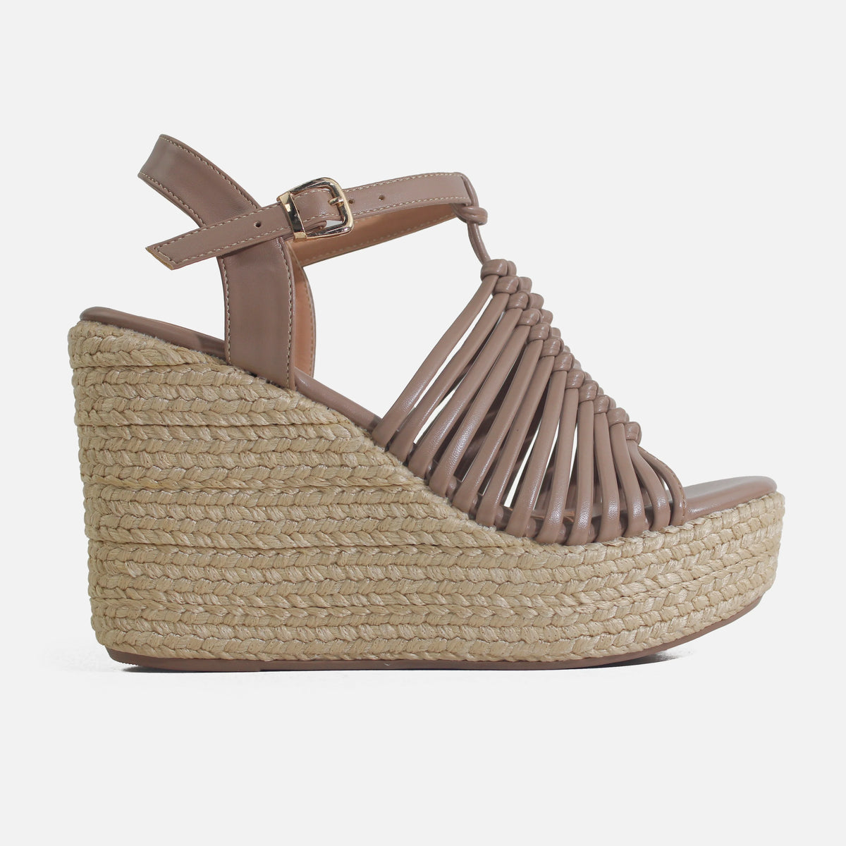 Sandalia plataforma isabella de sintético para mujer - Taupe