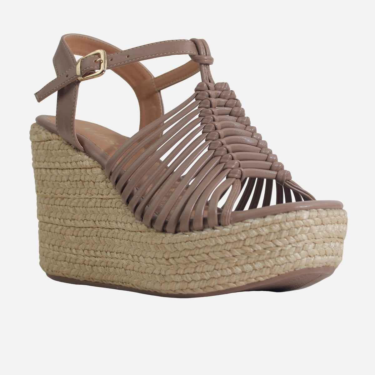 Sandalia plataforma isabella de sintético para mujer - Taupe