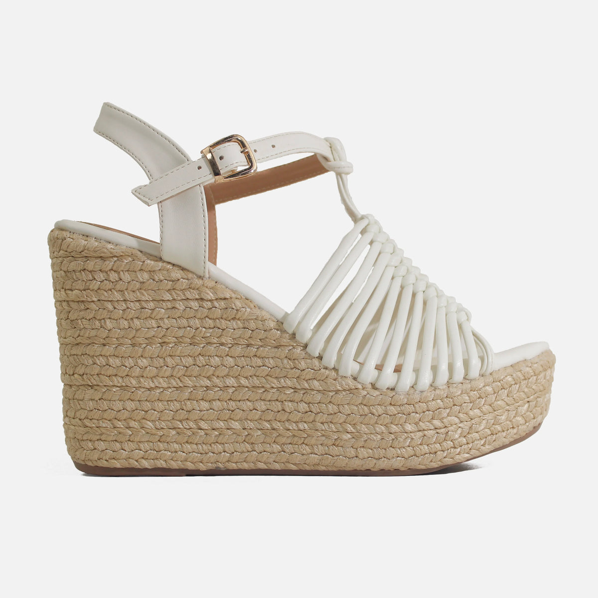 Sandalia plataforma isabella de sintético para mujer - Hueso