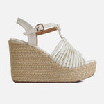 Sandalia plataforma isabella de sintético para mujer - Hueso