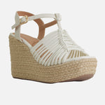 Sandalia plataforma isabella de sintético para mujer - Hueso