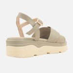 Sandalia chunky iris de sintético para mujer - Taupe