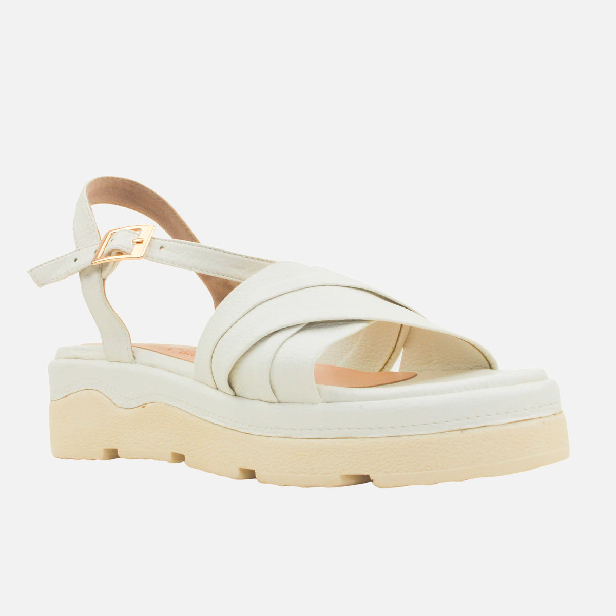 Sandalia chunky iris de sintético para mujer - Hueso