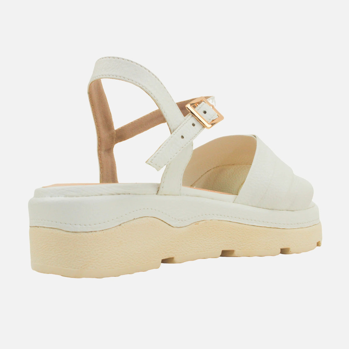 Sandalia chunky iris de sintético para mujer - Hueso