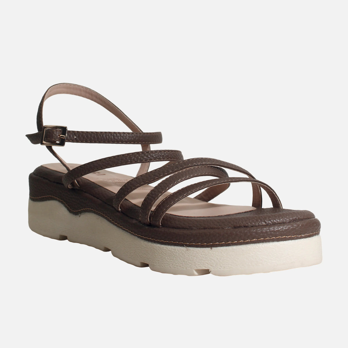 Sandalia chunky sabrina de sintético para mujer - Café