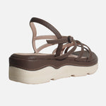 Sandalia chunky sabrina de sintético para mujer - Café