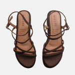 Sandalia chunky sabrina de sintético para mujer - Café