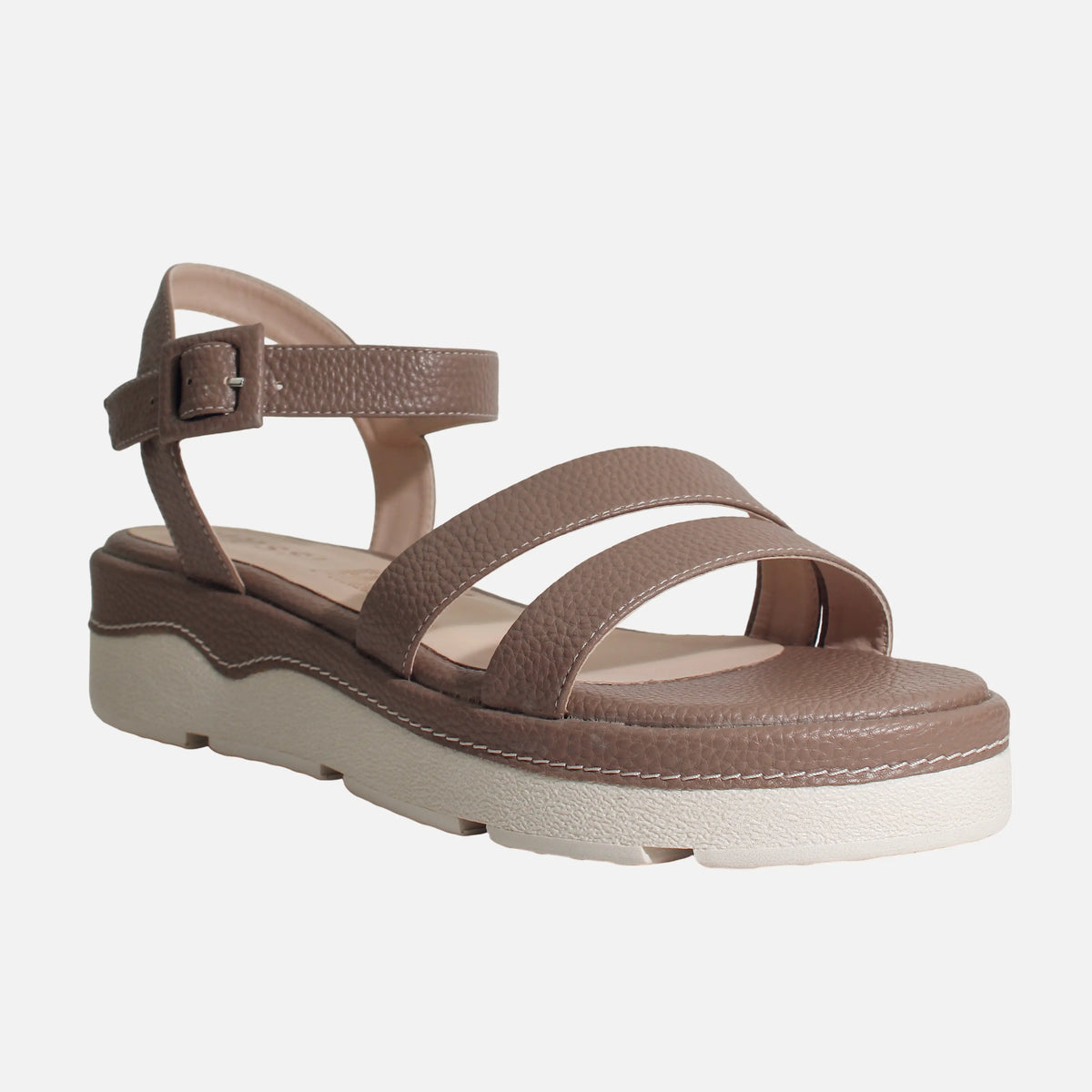 Sandalia chunky elizabeth de sintético para mujer - Taupe
