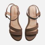 Sandalia chunky elizabeth de sintético para mujer - Taupe