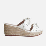 Sandalia plataforma merly de sintético para mujer - Hueso