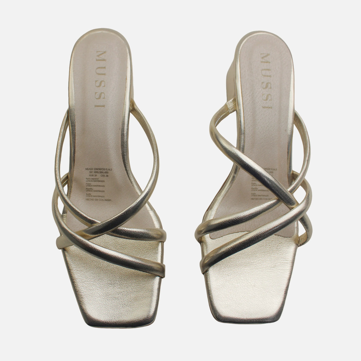 Sandalia tacon alegria de sintético para mujer - Oro