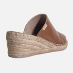Sandalia espadrilla lyana de cuero para mujer - Miel