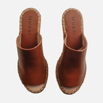 Sandalia espadrilla lyana de cuero para mujer - Miel