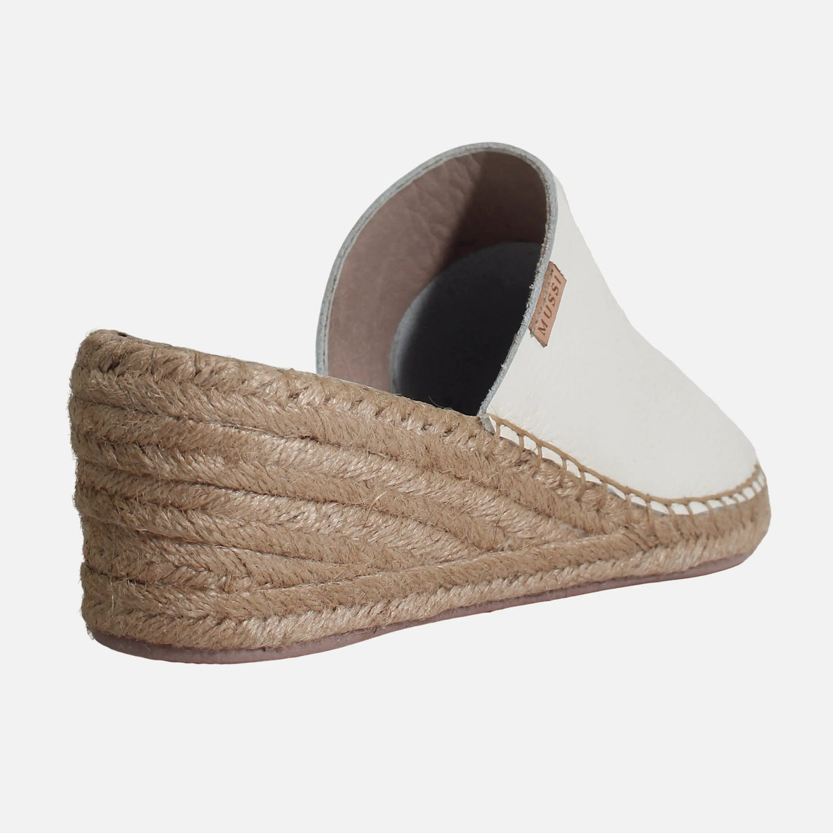 Sandalia espadrilla lyana de cuero para mujer - Hueso