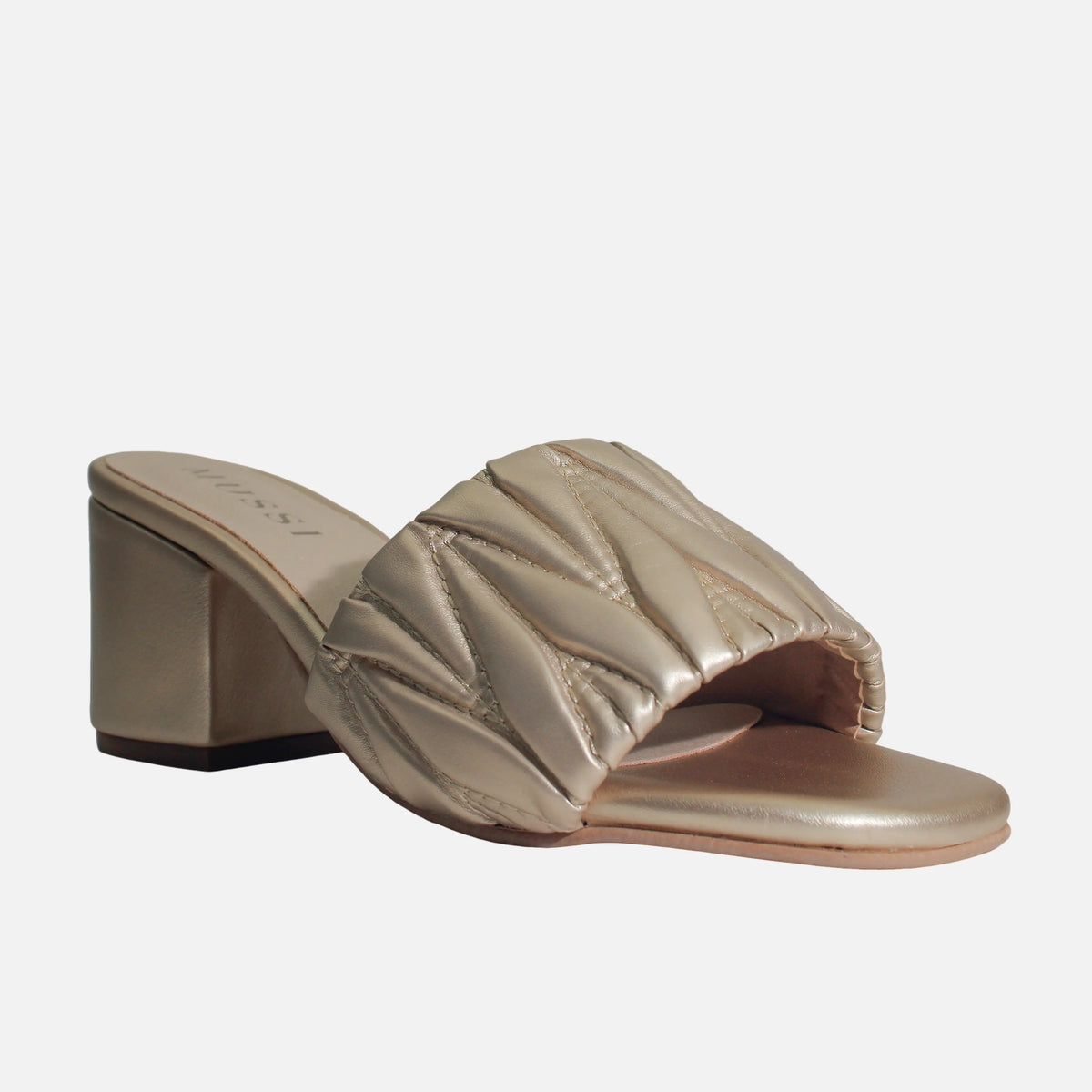 Sandalia tacon isaura de sintético para mujer - Oro