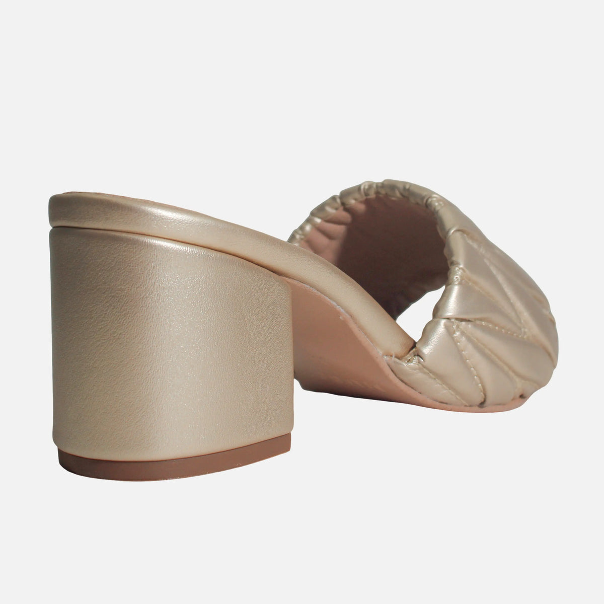 Sandalia tacon isaura de sintético para mujer - Oro